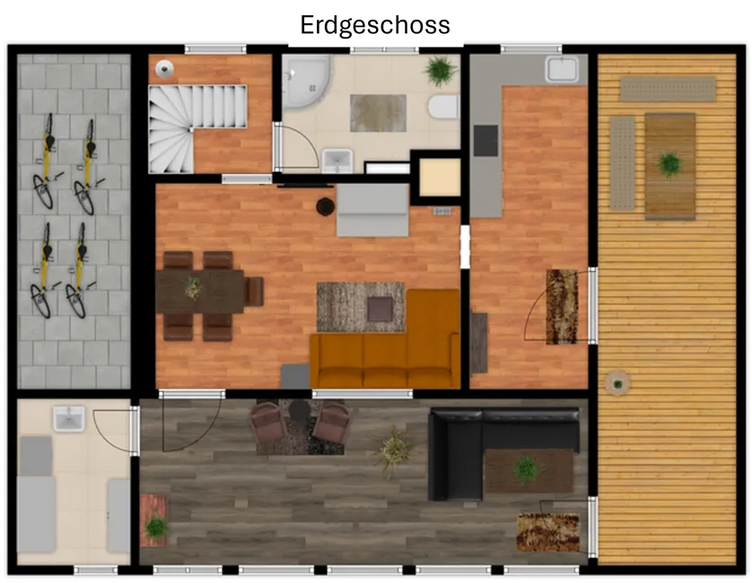 Grundriss des Erdgeschosses im Hexenhaus