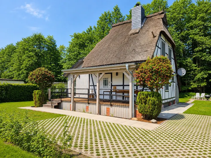 Hexenhaus am Dümmersee mit Reetdach, Terrasse und Garten