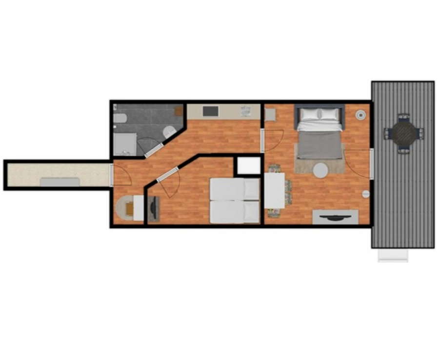 Grundriss der Wohnung 4 im Haus Dümmerland
