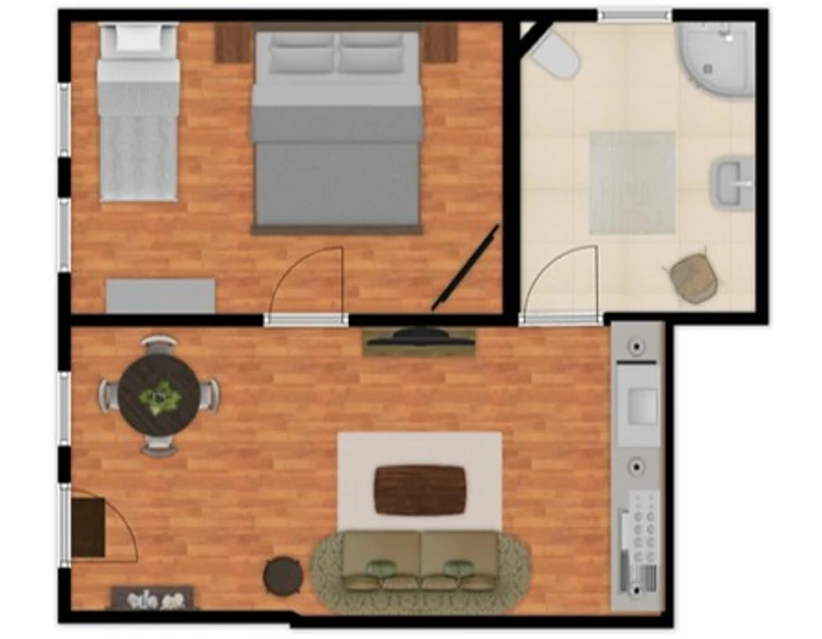 Grundriss der Wohnung 6 im Haus Dümmerland